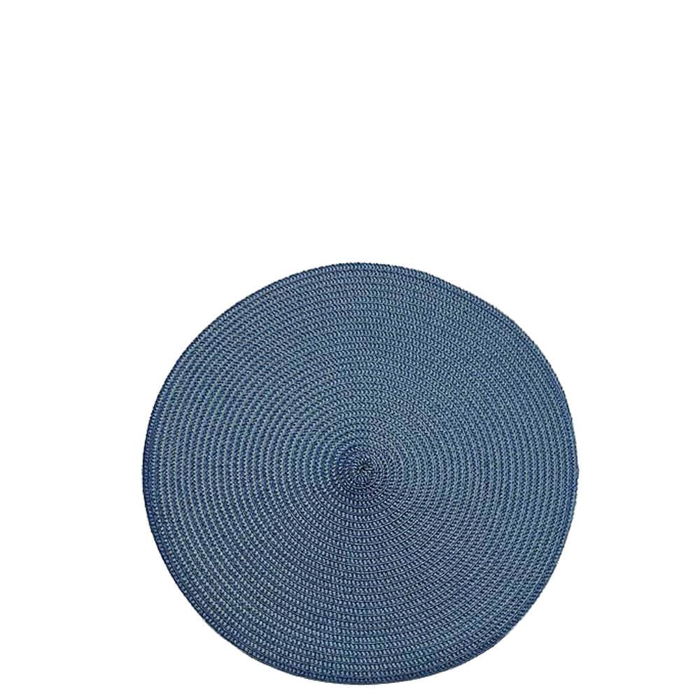 Walton & Co Slate Blue Circular Ribbed Placemat